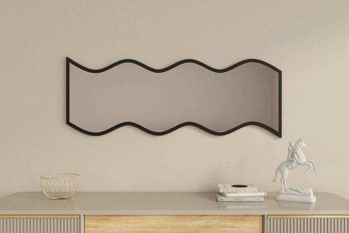 Hanah Home Espejo Blanco y Negro 40x120 cm